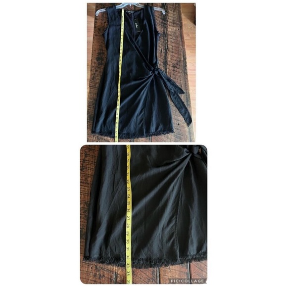 Lulu’s Meridian black wrap dress new with tags size small - Picture 7 of 12